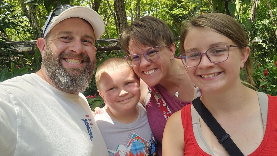 The Pedersen family on an adventure