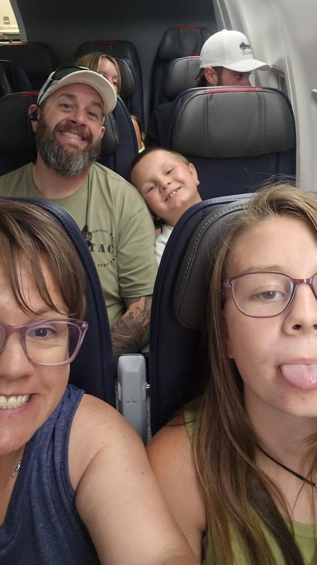 The family traveling together